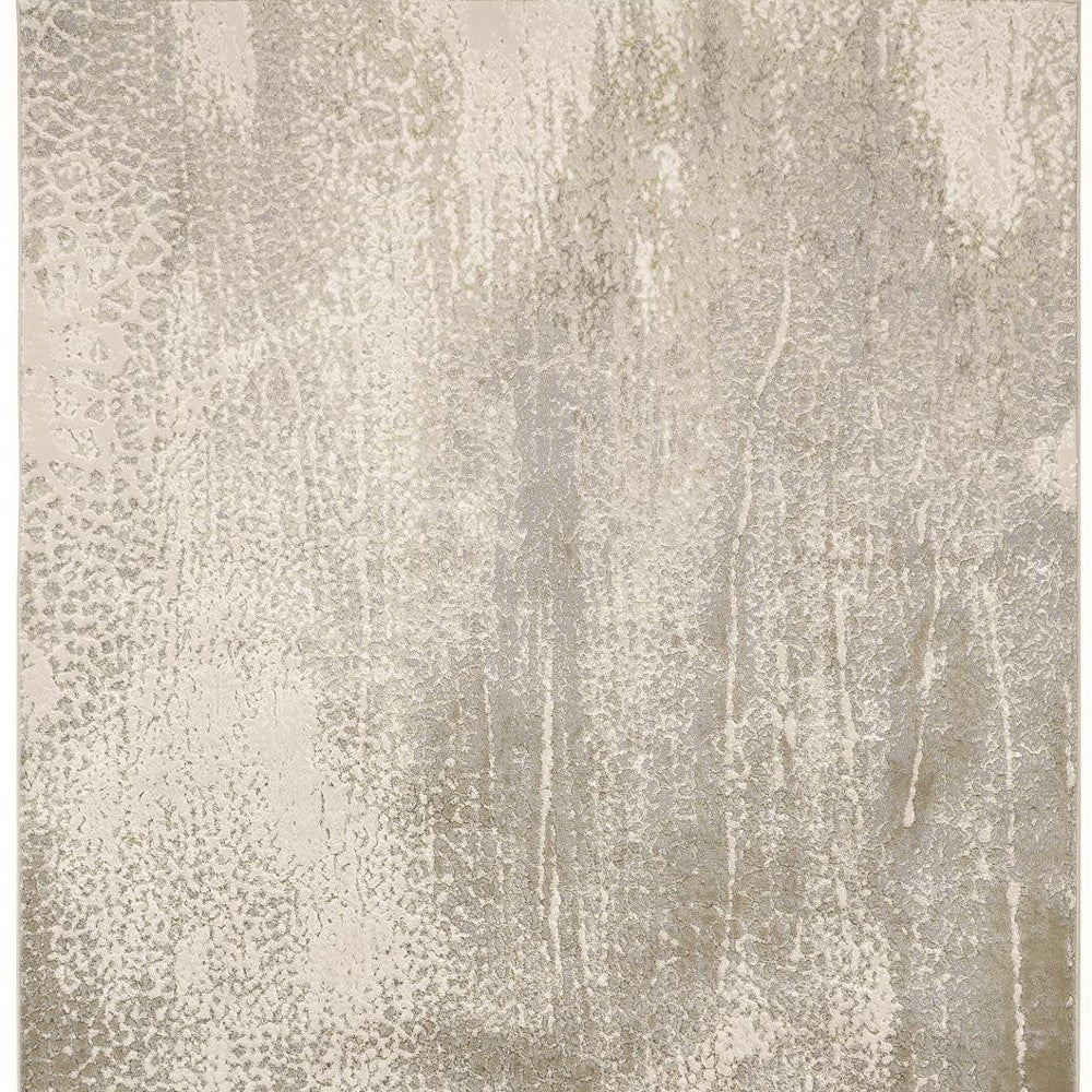 8 x 10 Gray & Ivory Power Loom Rug