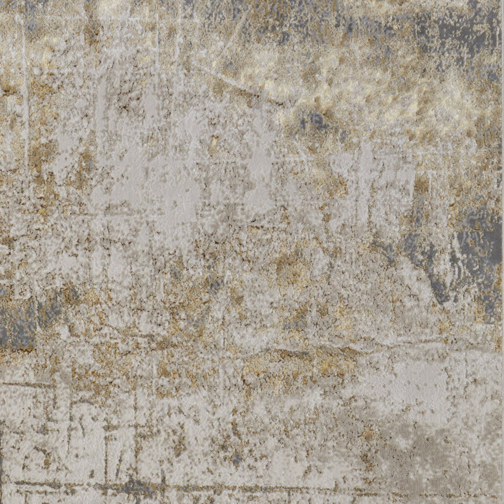 8 x 10 Ivory Gray & Brown Power Loom Rug