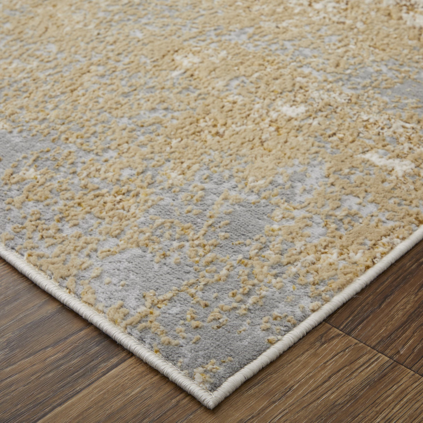 10 x 13 Ivory Gray & Brown Power Loom Rug