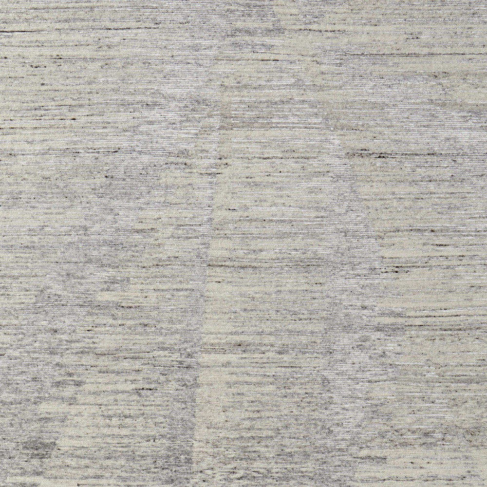 8 x 10 Ivory & Gray Hand Knotted Rug
