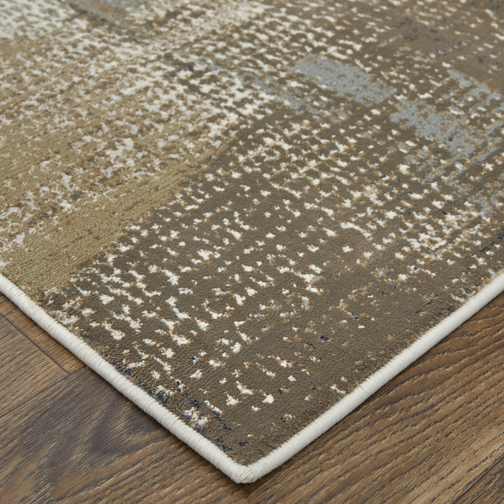 10 x 13 Ivory Gray & Brown Power Loom Rug