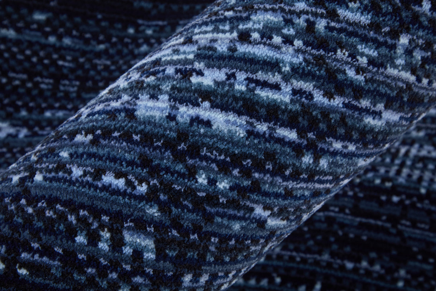 8 x 10 Black & Blue Power Loom Rug