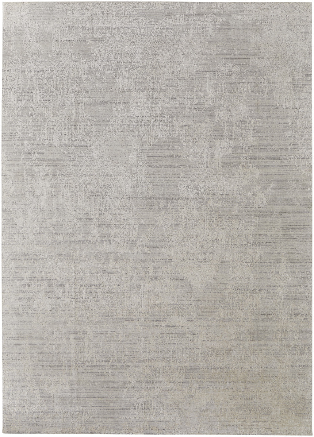 9 x 12 Gray & Ivory Hand Woven Rug