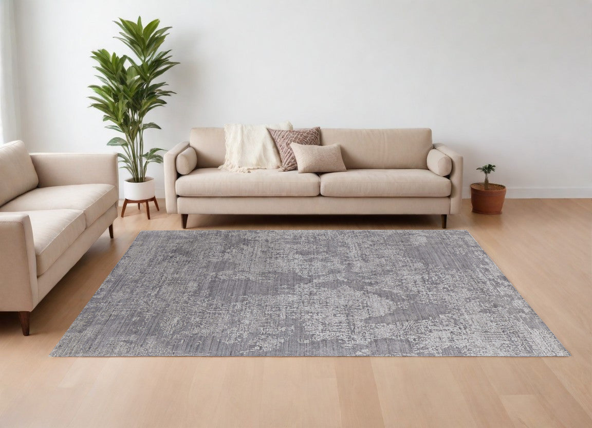 12 x 15 Gray Hand Woven Rug