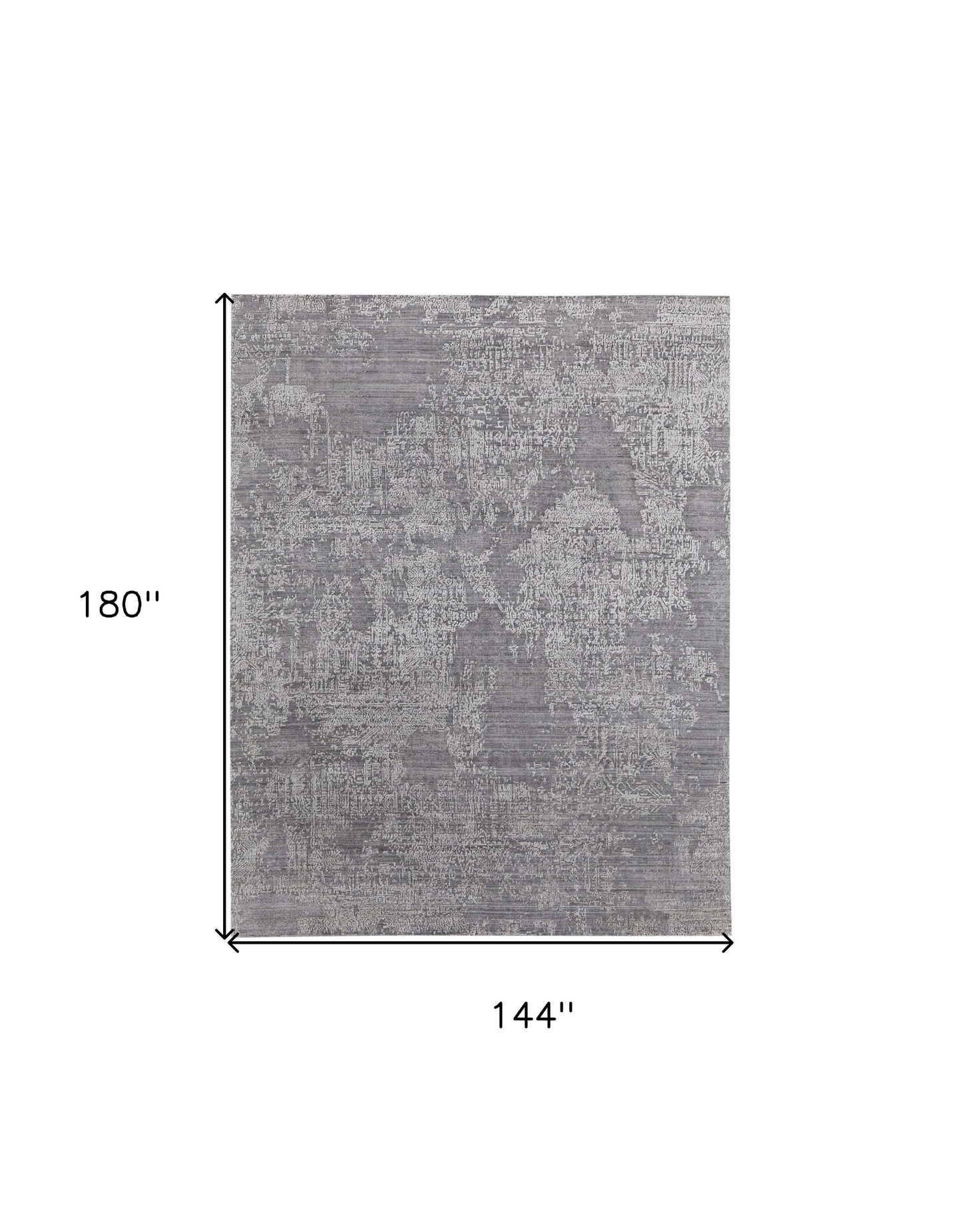 12 x 15 Gray Hand Woven Rug