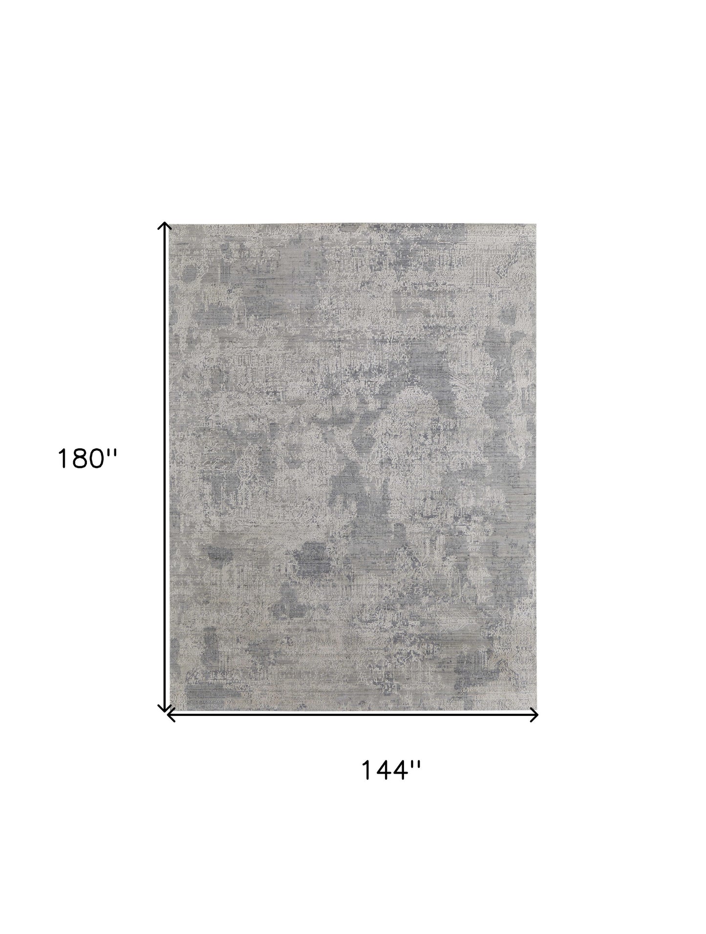 12 x 15 Gray & Silver Hand Woven Rug
