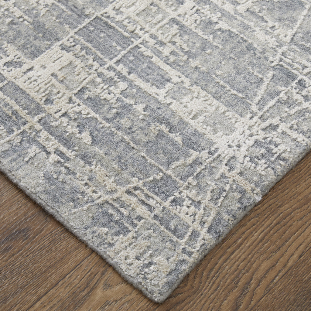 4 x 6 Gray & Silver Hand Woven Rug