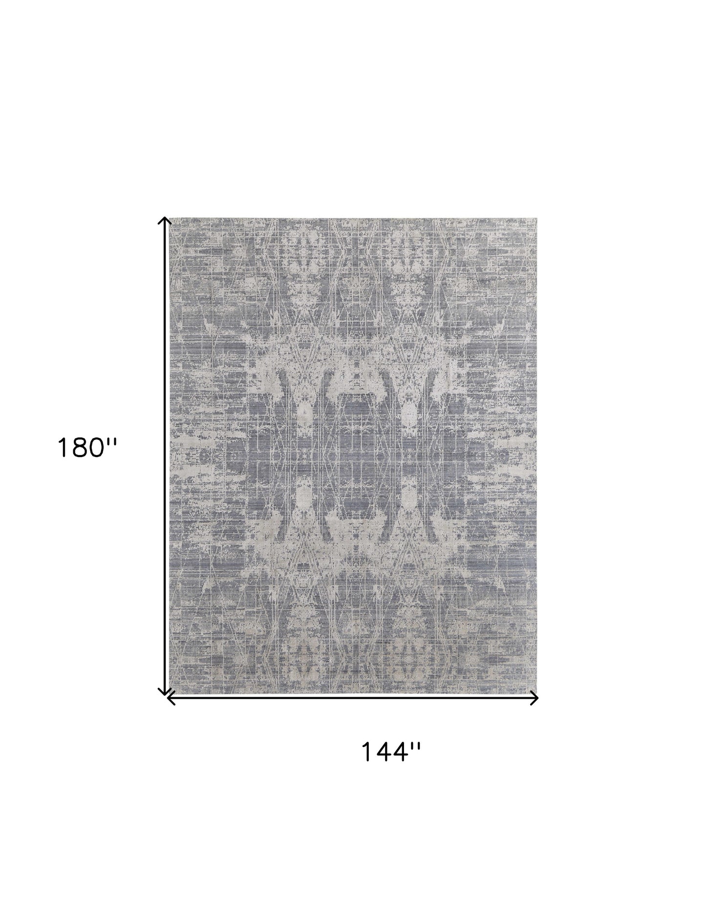 12 x 15 Gray & Silver Hand Woven Rug