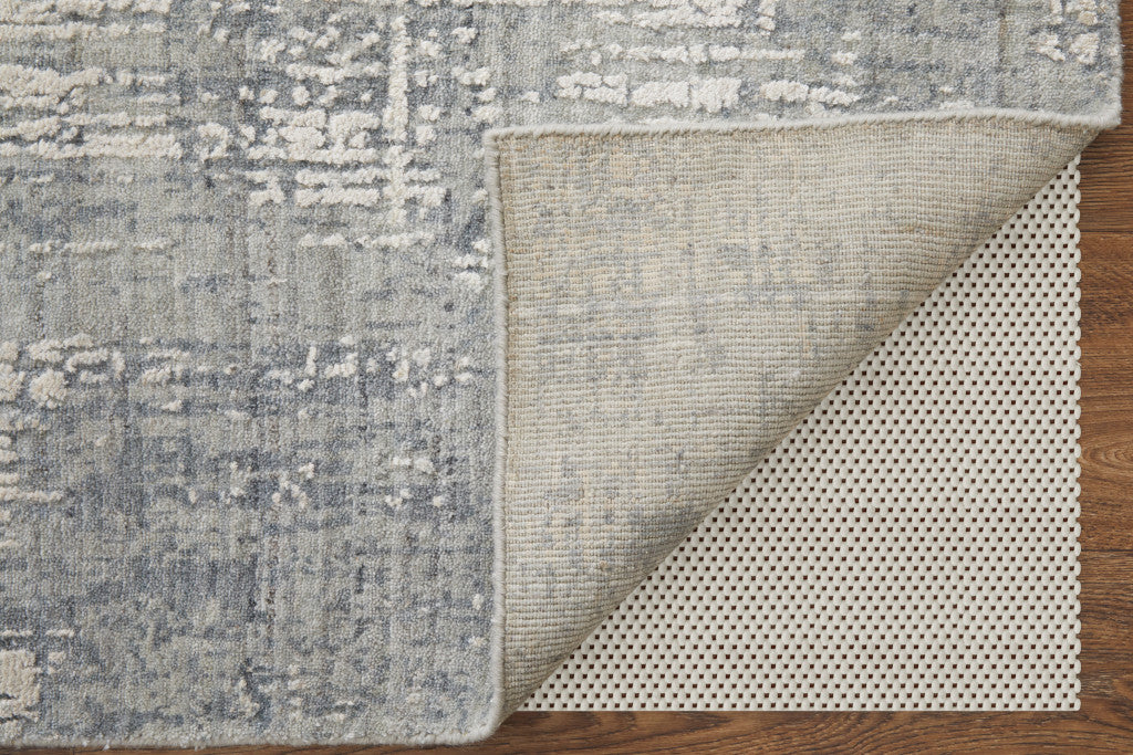 4 x 6 Gray & Silver Hand Woven Rug
