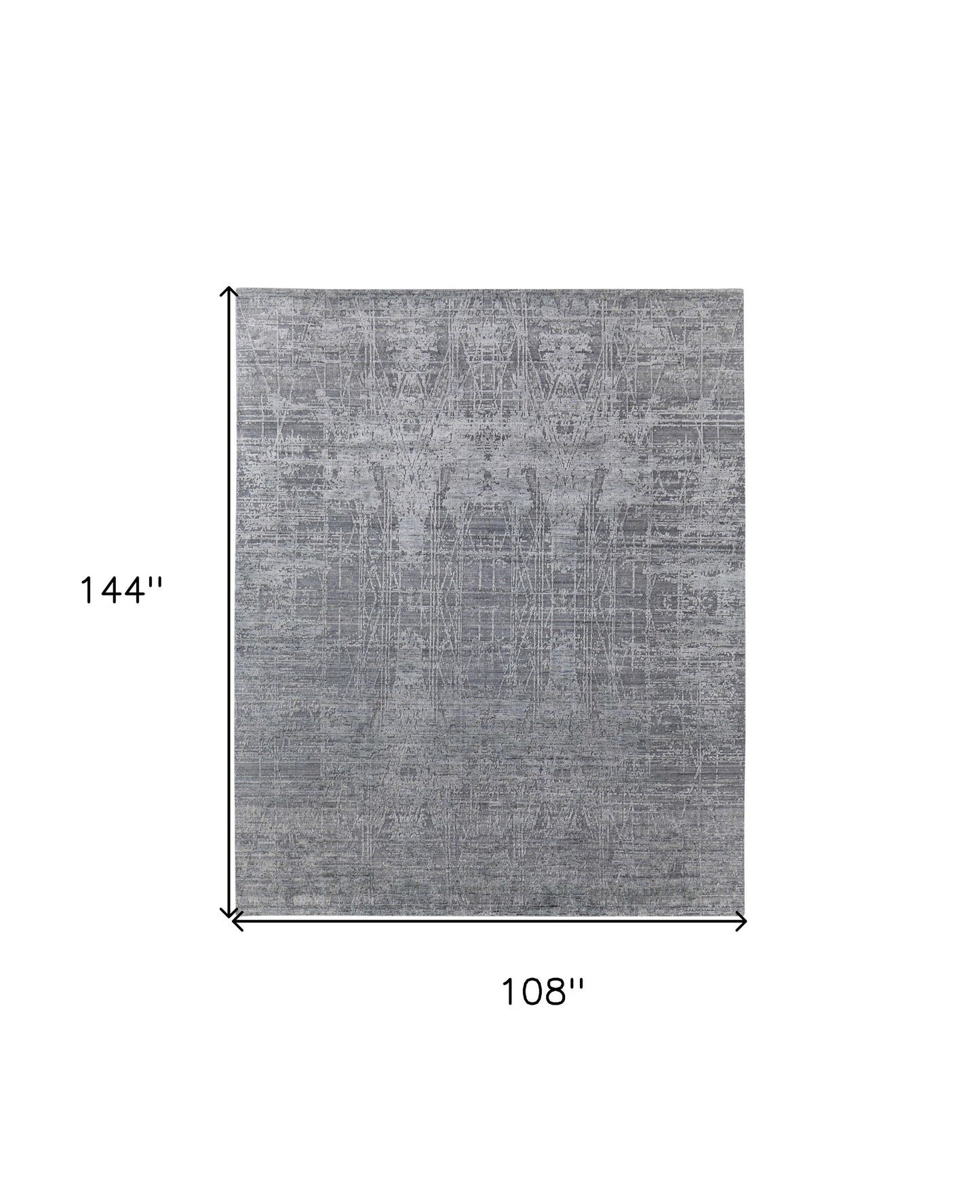 9 x 12 Gray & Silver Hand Woven Rug