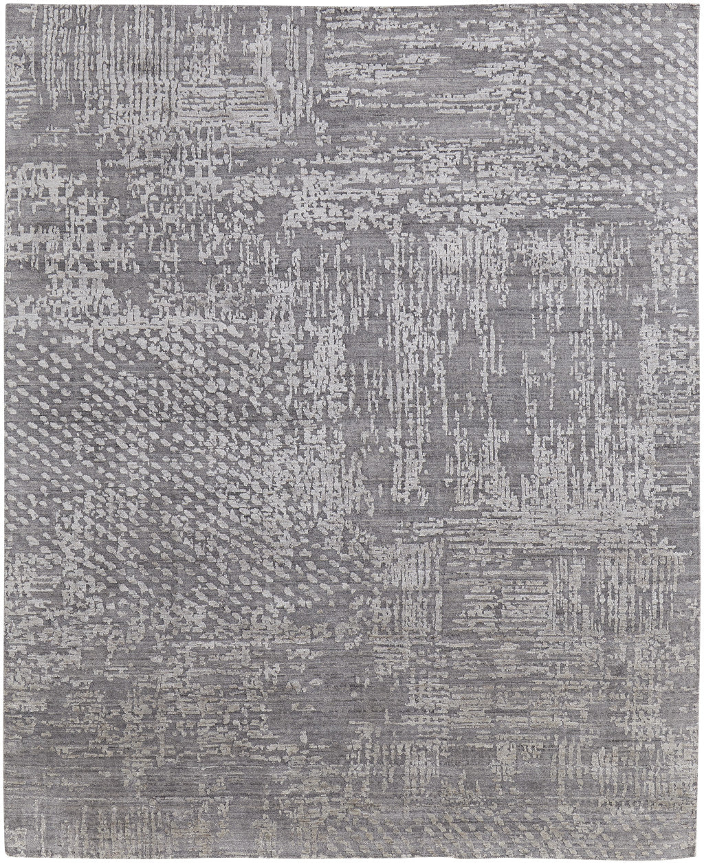 4 x 6 Gray & Silver Hand Woven Rug