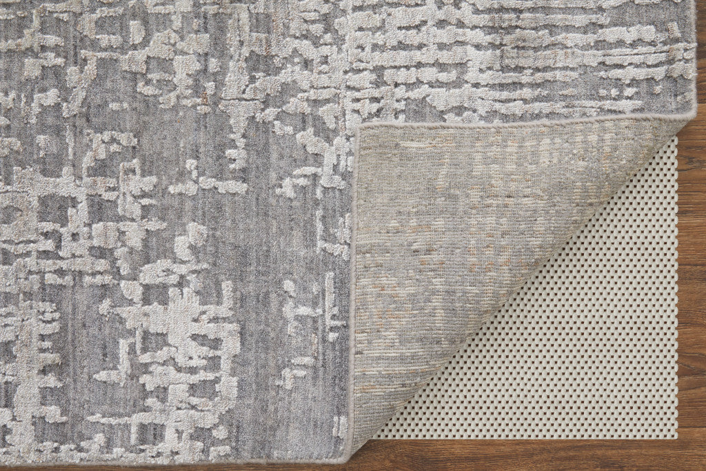 4 x 6 Gray & Silver Hand Woven Rug