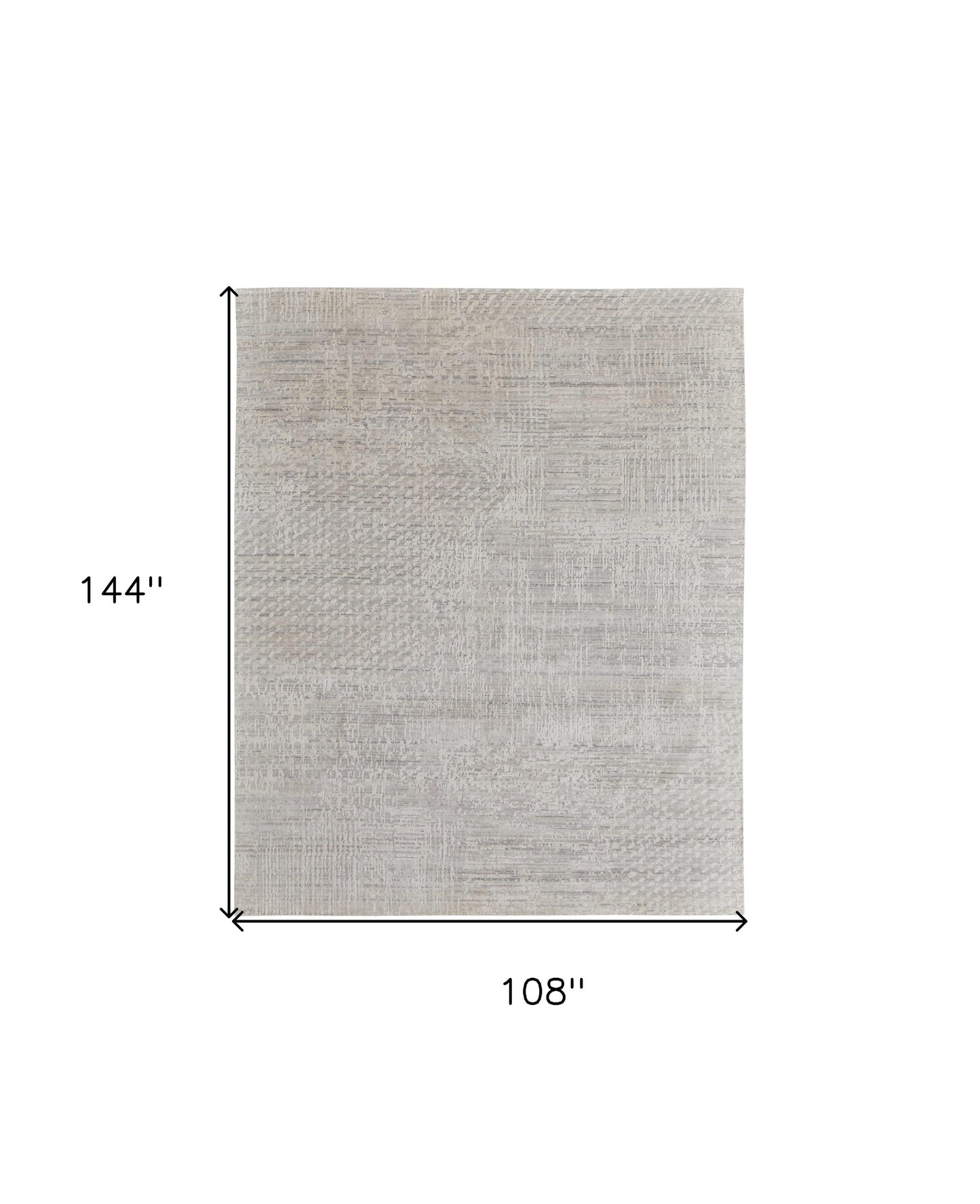 9 x 12 Ivory & Gray Hand Woven Rug