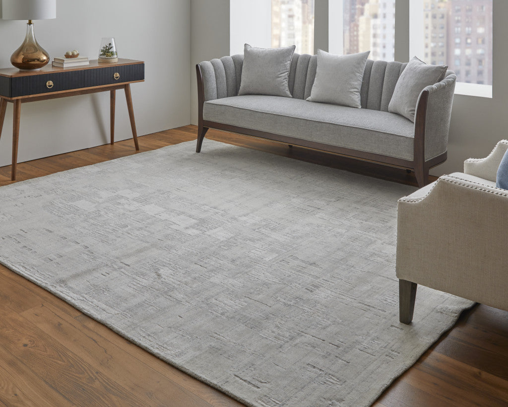 4 x 6 Ivory & Gray Hand Woven Rug