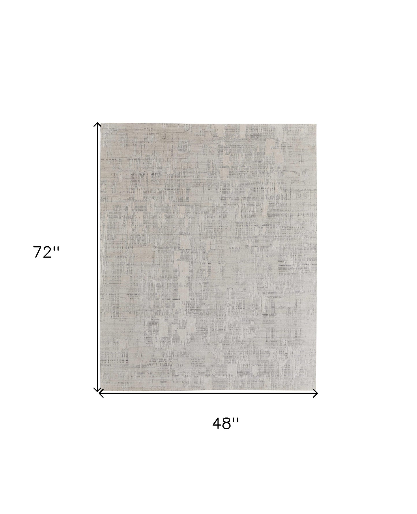 4 x 6 Ivory & Gray Hand Woven Rug