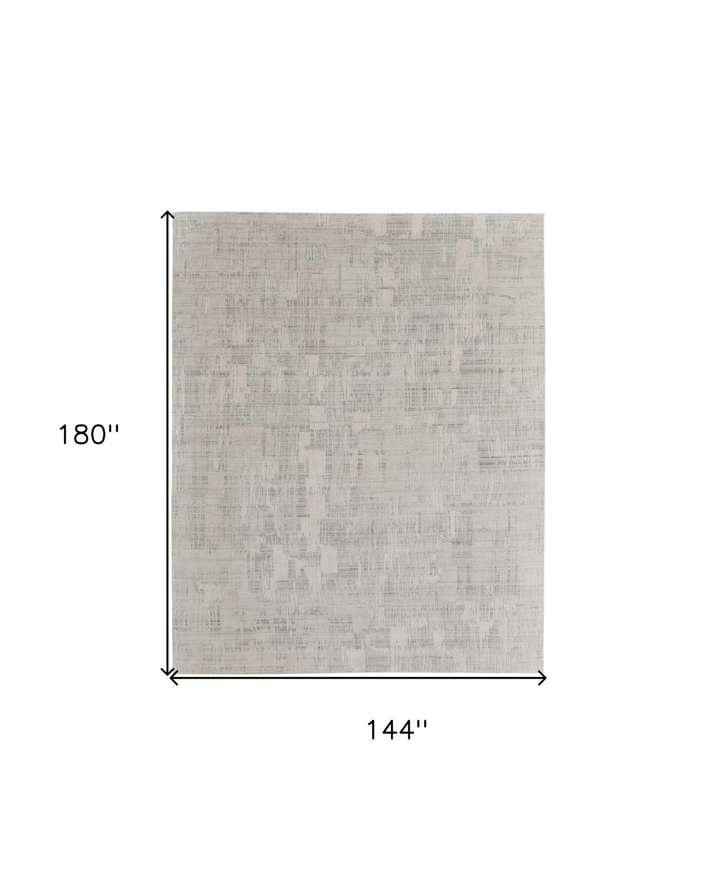 12 x 15 Ivory & Gray Hand Woven Rug