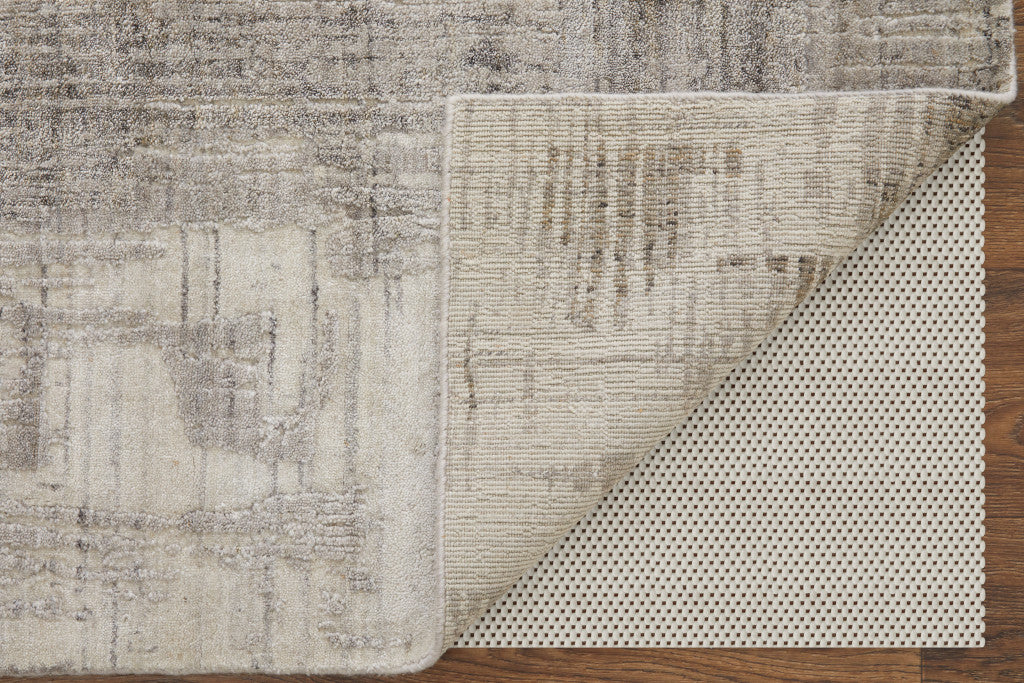 4 x 6 Gray & Ivory Hand Woven Rug
