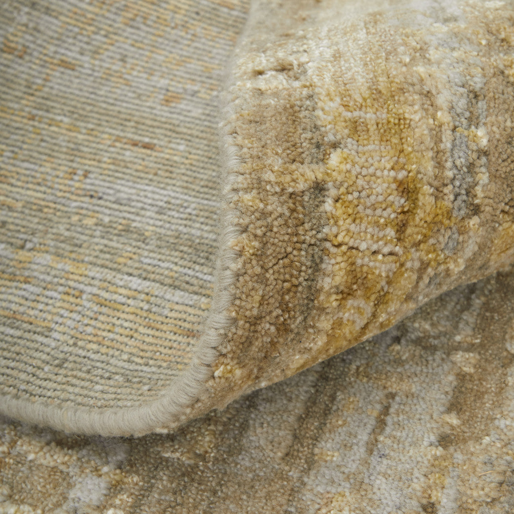 4 x 6 Yellow & Ivory Hand Woven Rug
