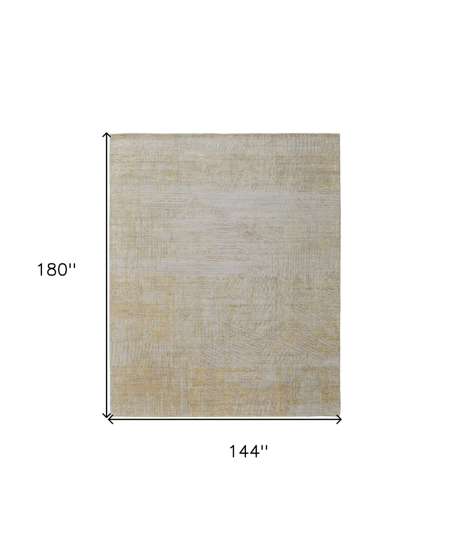 12 x 15 Yellow & Ivory Hand Woven Rug