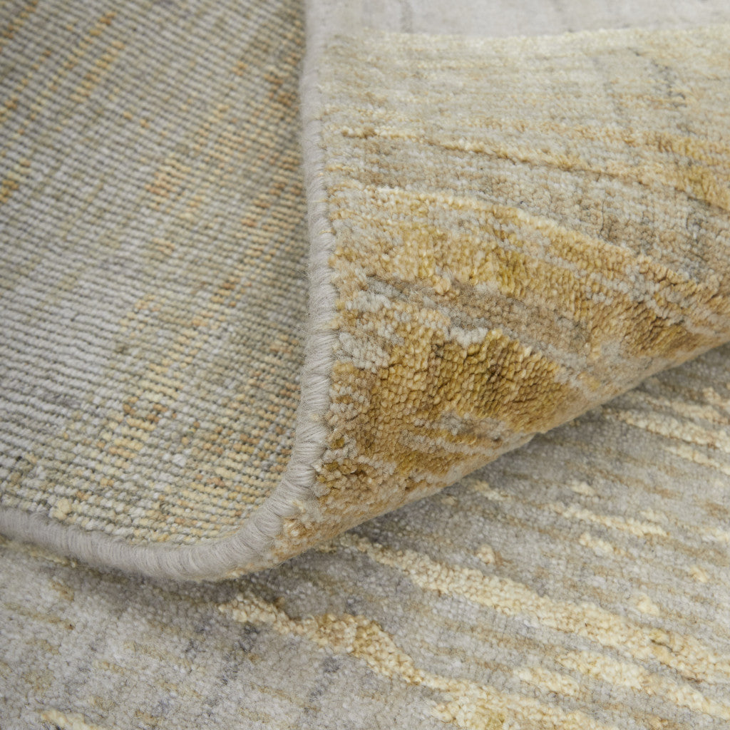 4 x 6 Yellow & Ivory Hand Woven Rug