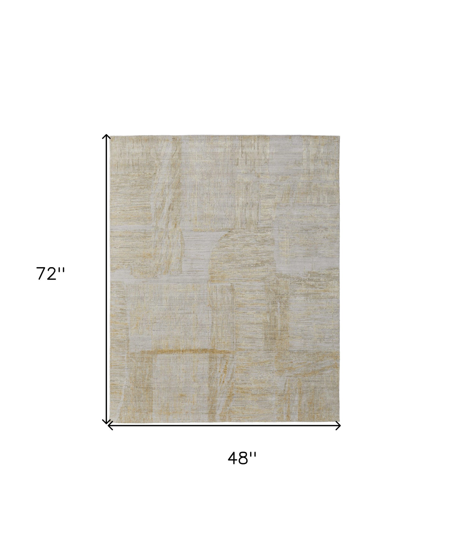 4 x 6 Yellow & Ivory Hand Woven Rug