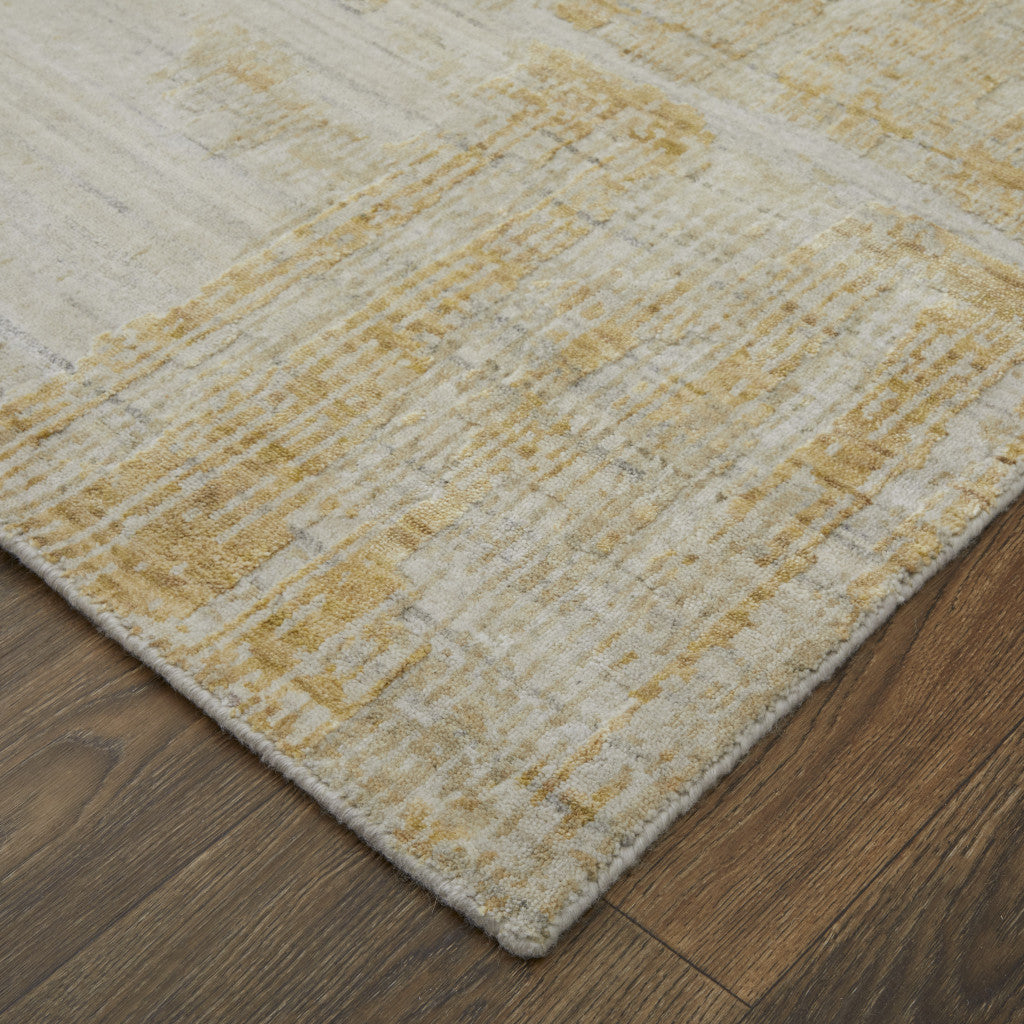 12 x 15 Yellow & Ivory Hand Woven Rug