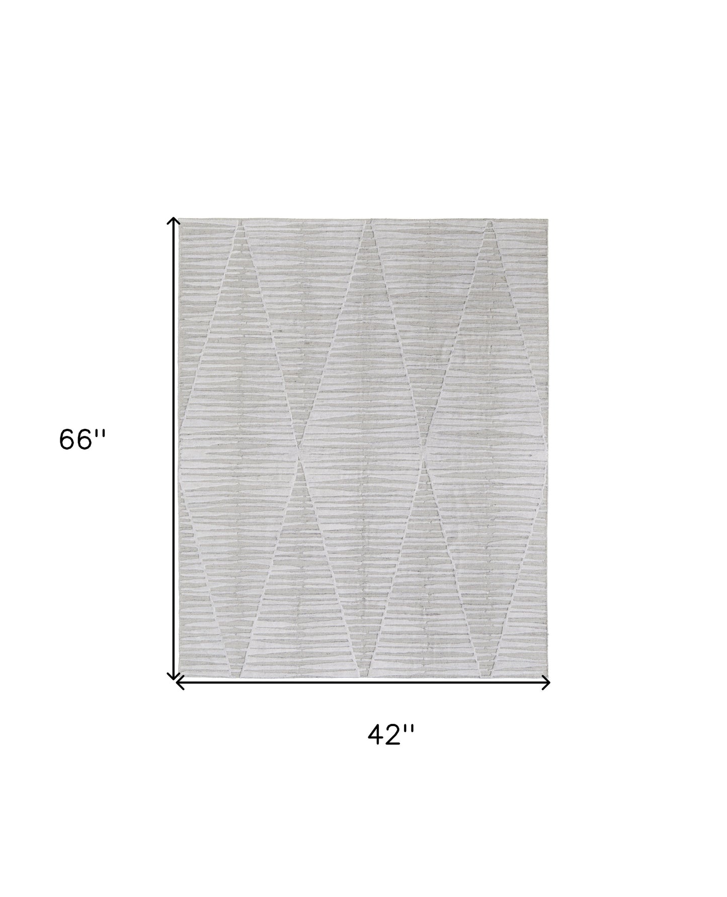 4 x 6 Ivory Geometric Hand Woven Rug