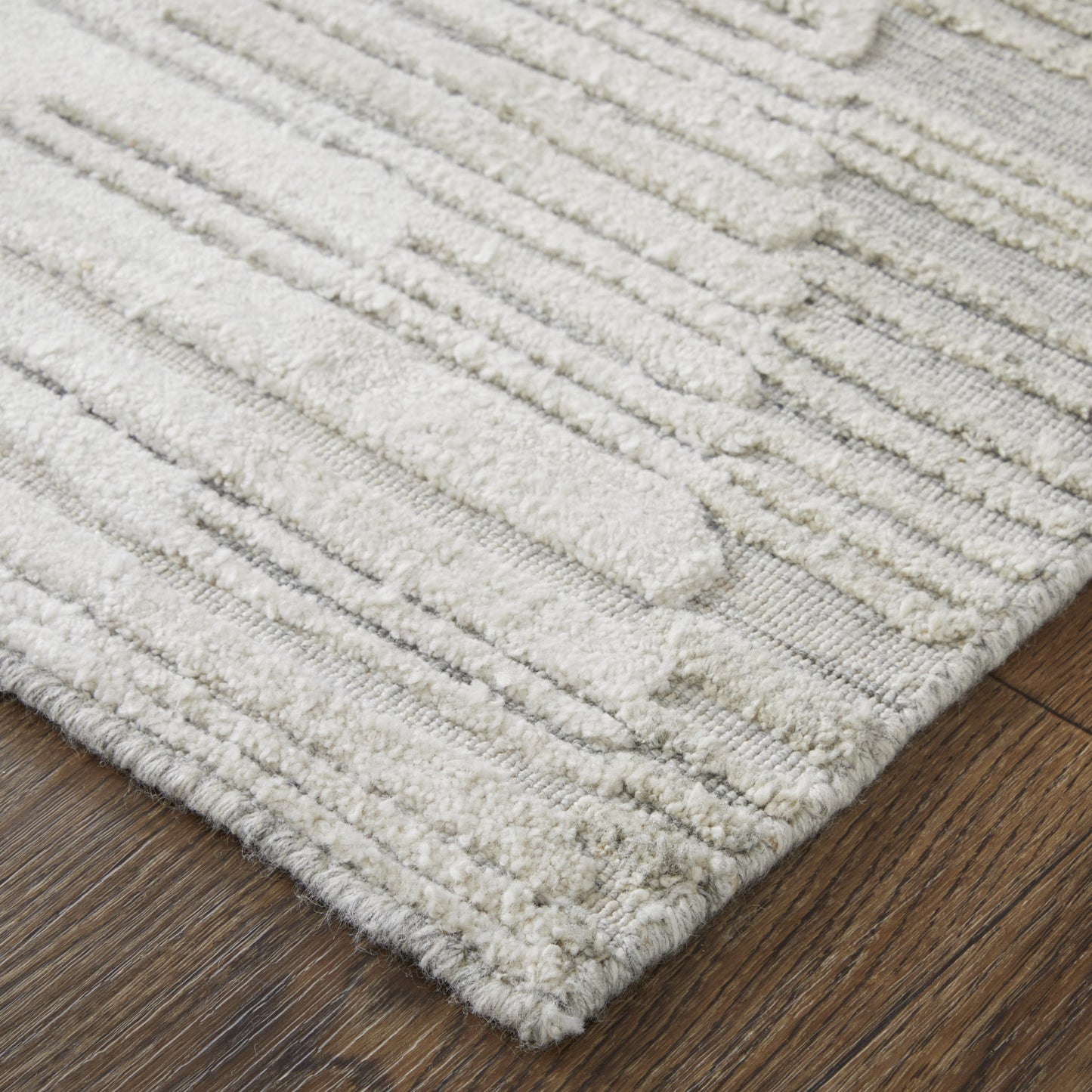 9 x 12 Ivory & Blue Geometric Hand Woven Rug
