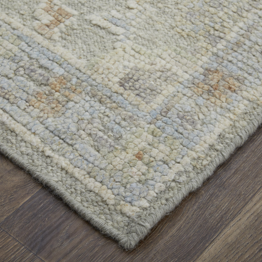 4 x 6 Gray & Brown Wool Floral Hand Knotted Rug