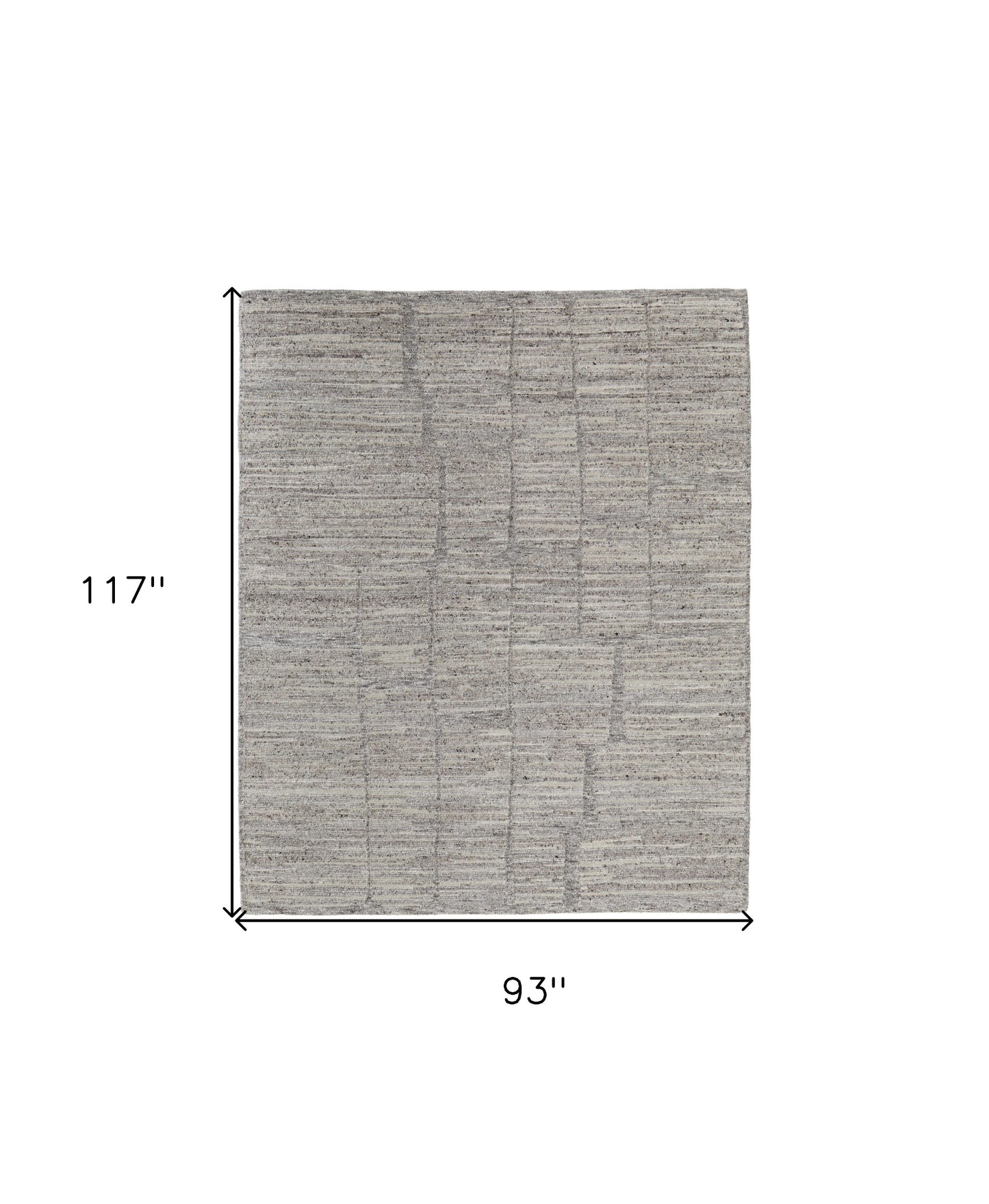 8 x 10 Taupe & Gray Hand Woven Rug