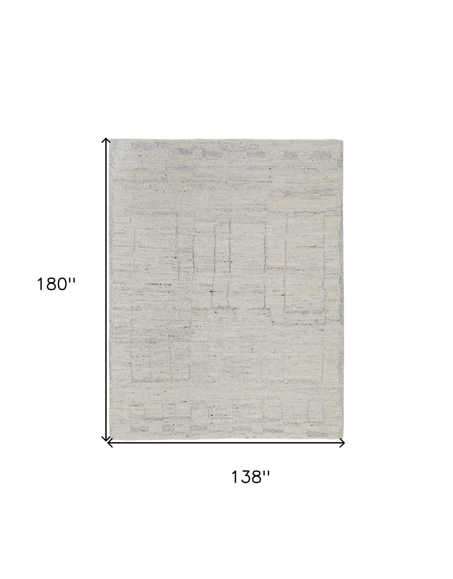 12 x 15 Gray & Ivory Hand Woven Rug