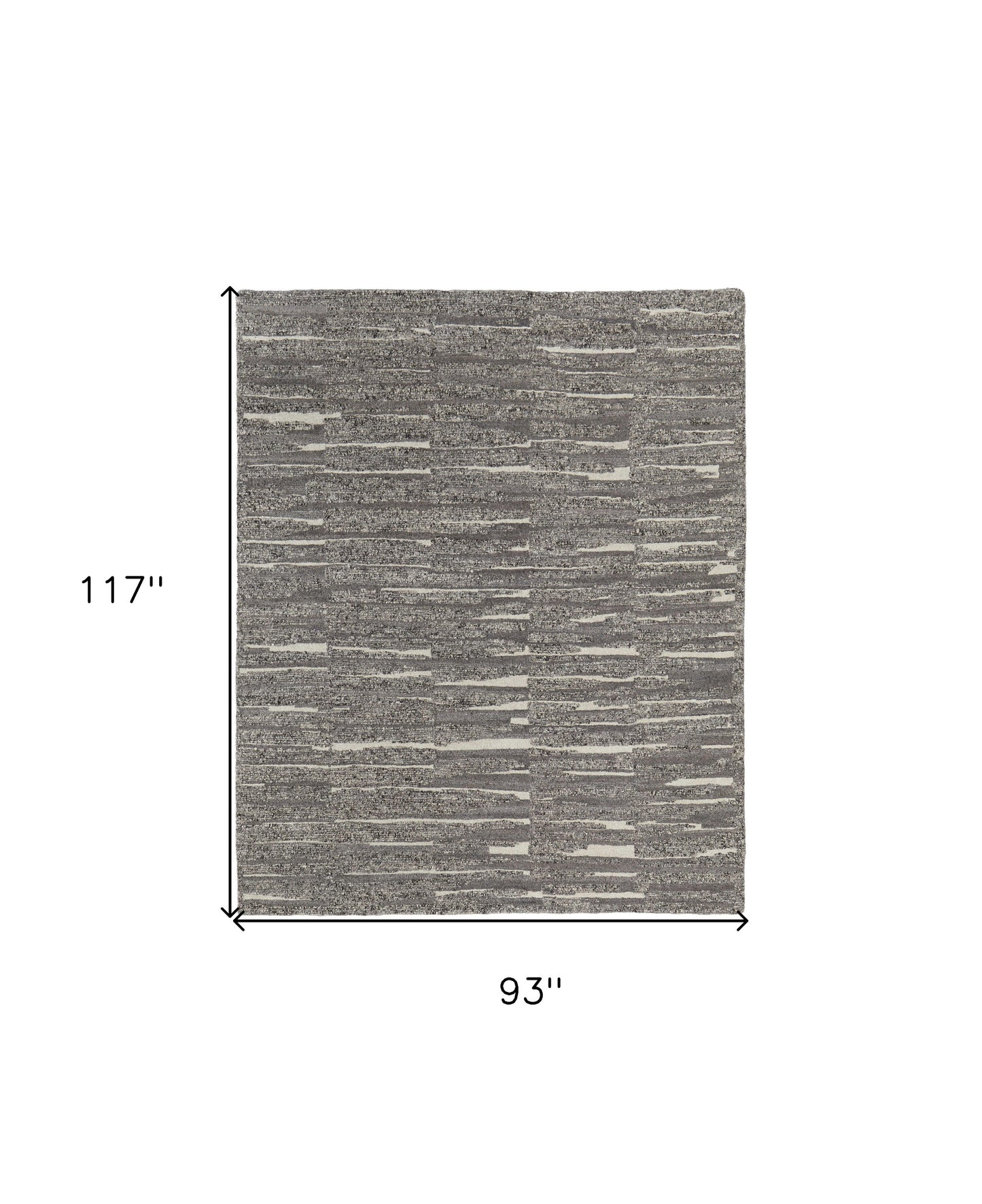 8 x 10 Gray Ivory & Taupe Hand Woven Rug