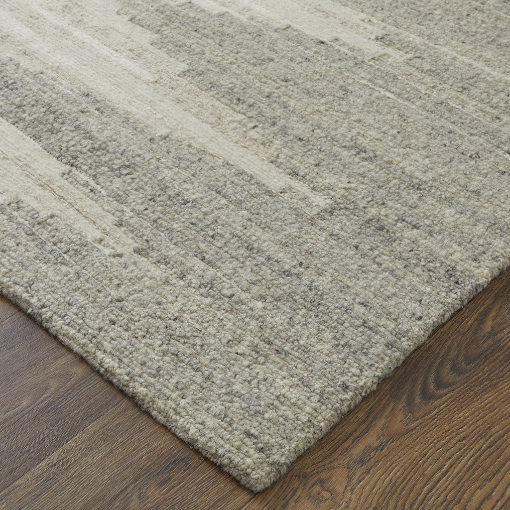 12 x 15 Gray & Ivory Ombre Hand Woven Rug