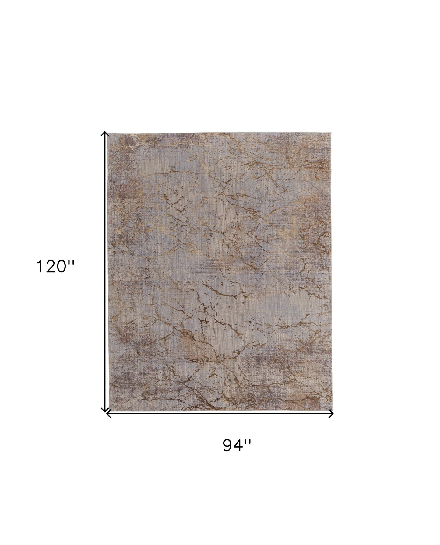 8 x 10 Brown Taupe & Tan Power Loom Rug