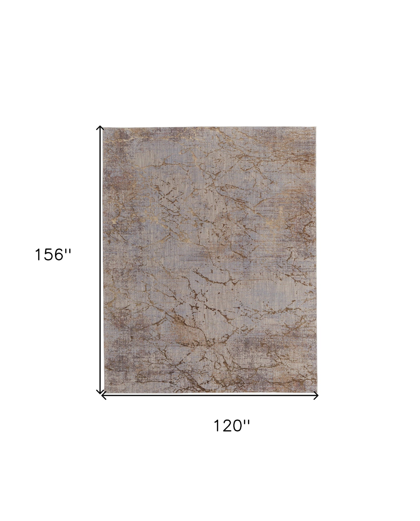 10 x 13 Brown Taupe & Tan Power Loom Rug