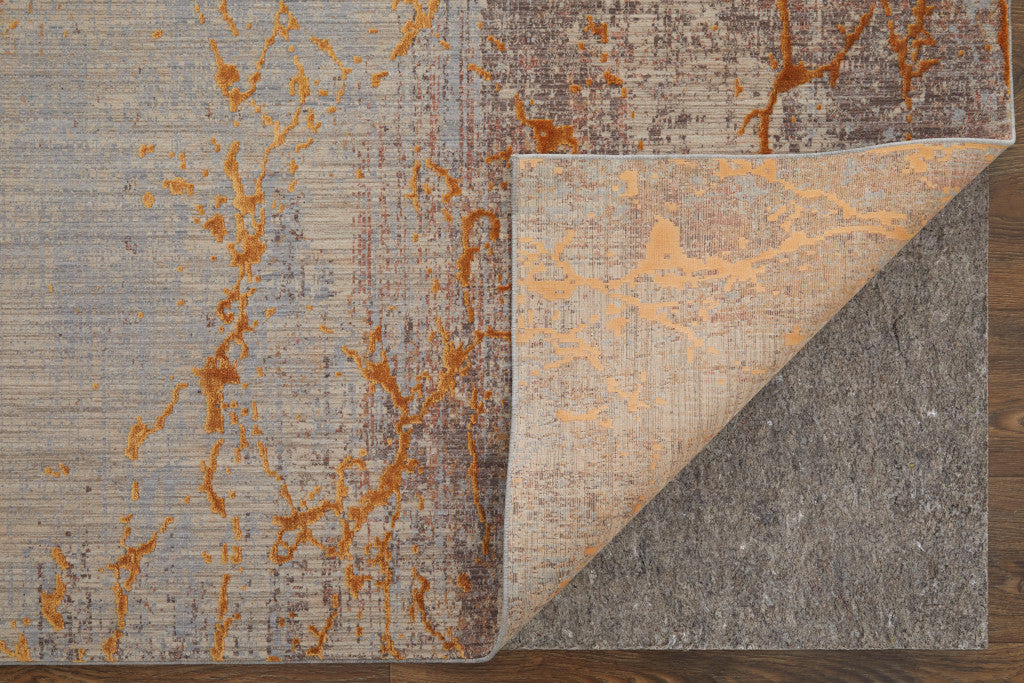12 x 15 Brown Gold & Gray Power Loom Rug