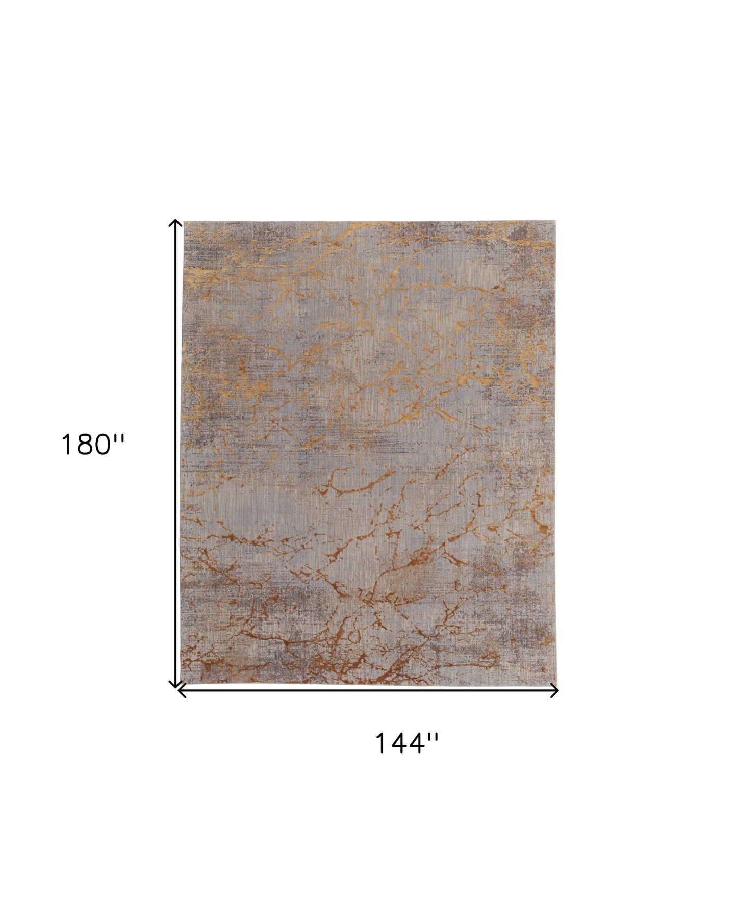 12 x 15 Brown Gold & Gray Power Loom Rug