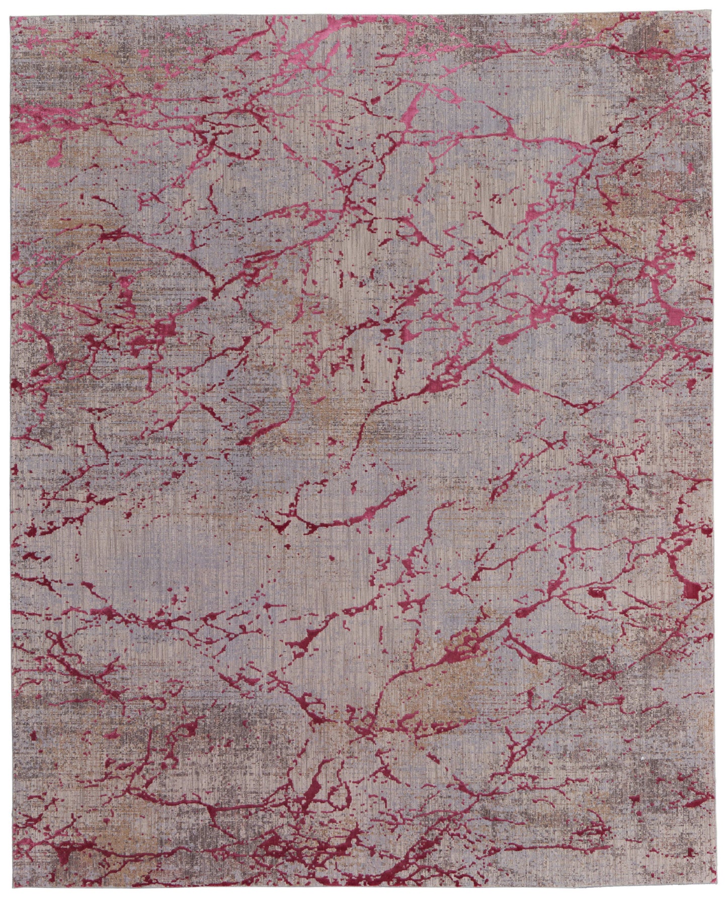 10 x 13 Pink Taupe & Gray Power Loom Rug