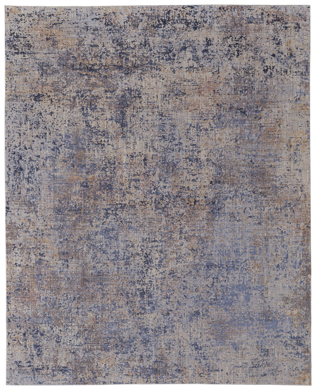 12 x 15 Blue Brown & Tan Power Loom Rug