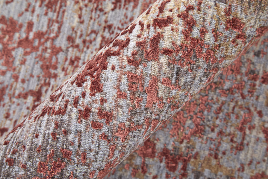 12 x 15 Red & Gray Power Loom Rug