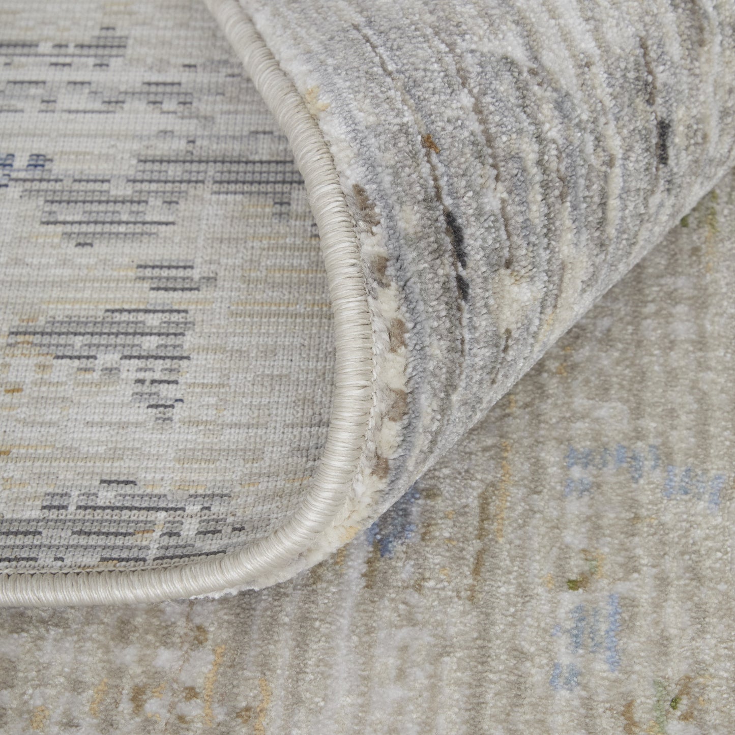 8 x 10 Red Blue & Ivory Power Loom Rug