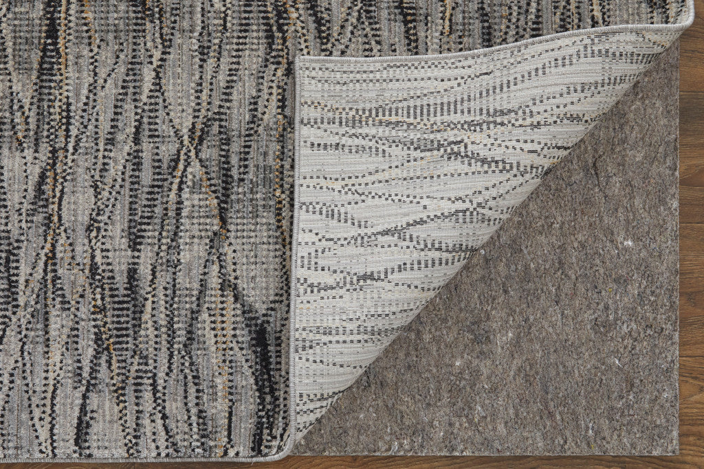 8 x 10 Gray Ivory & Tan Power Loom Rug