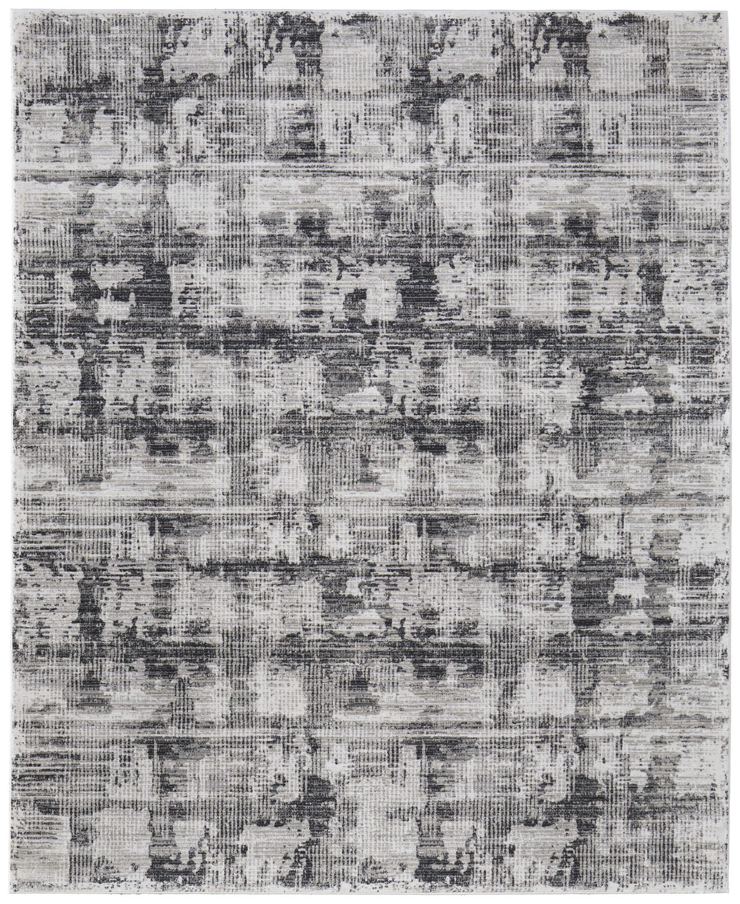 8 x 10 Gray & Ivory Power Loom Rug