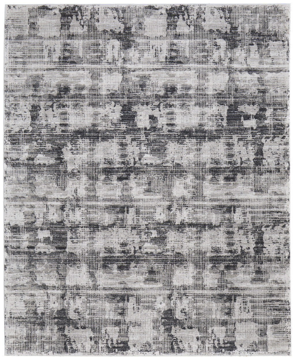 8 x 10 Gray & Ivory Power Loom Rug
