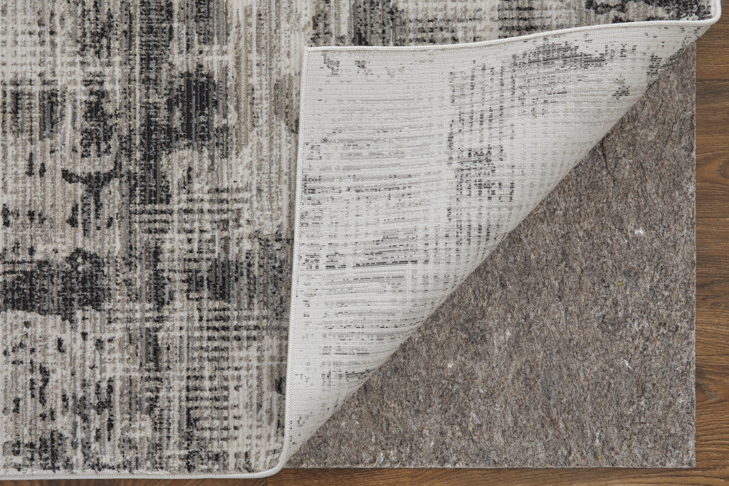 8 x 10 Gray & Ivory Power Loom Rug