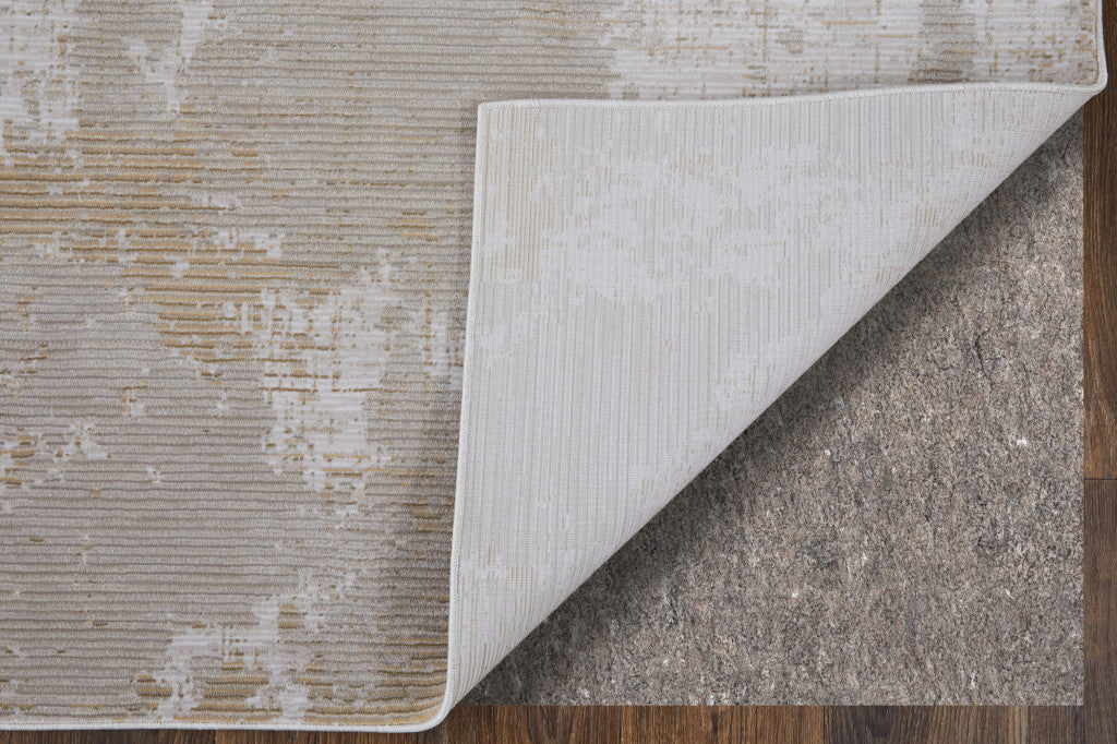 8 x 10 Gray Brown & Ivory Power Loom Rug