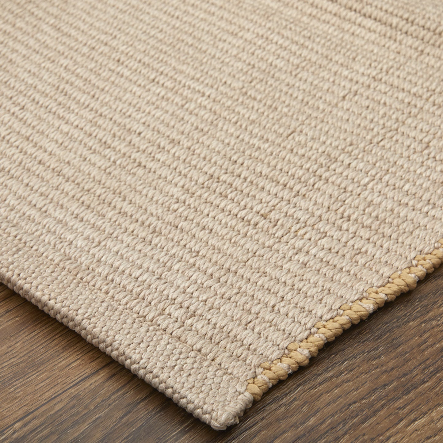 8 x 10 Ivory & Tan Hand Woven Rug