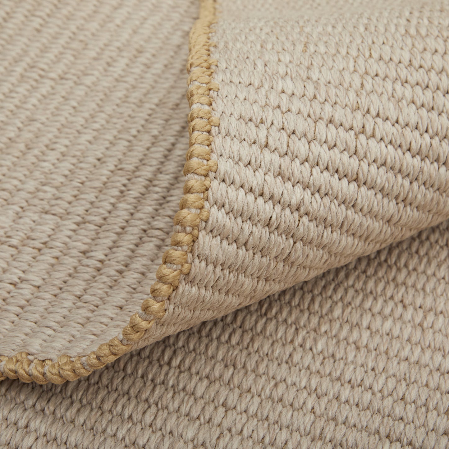 8 x 10 Ivory & Tan Hand Woven Rug