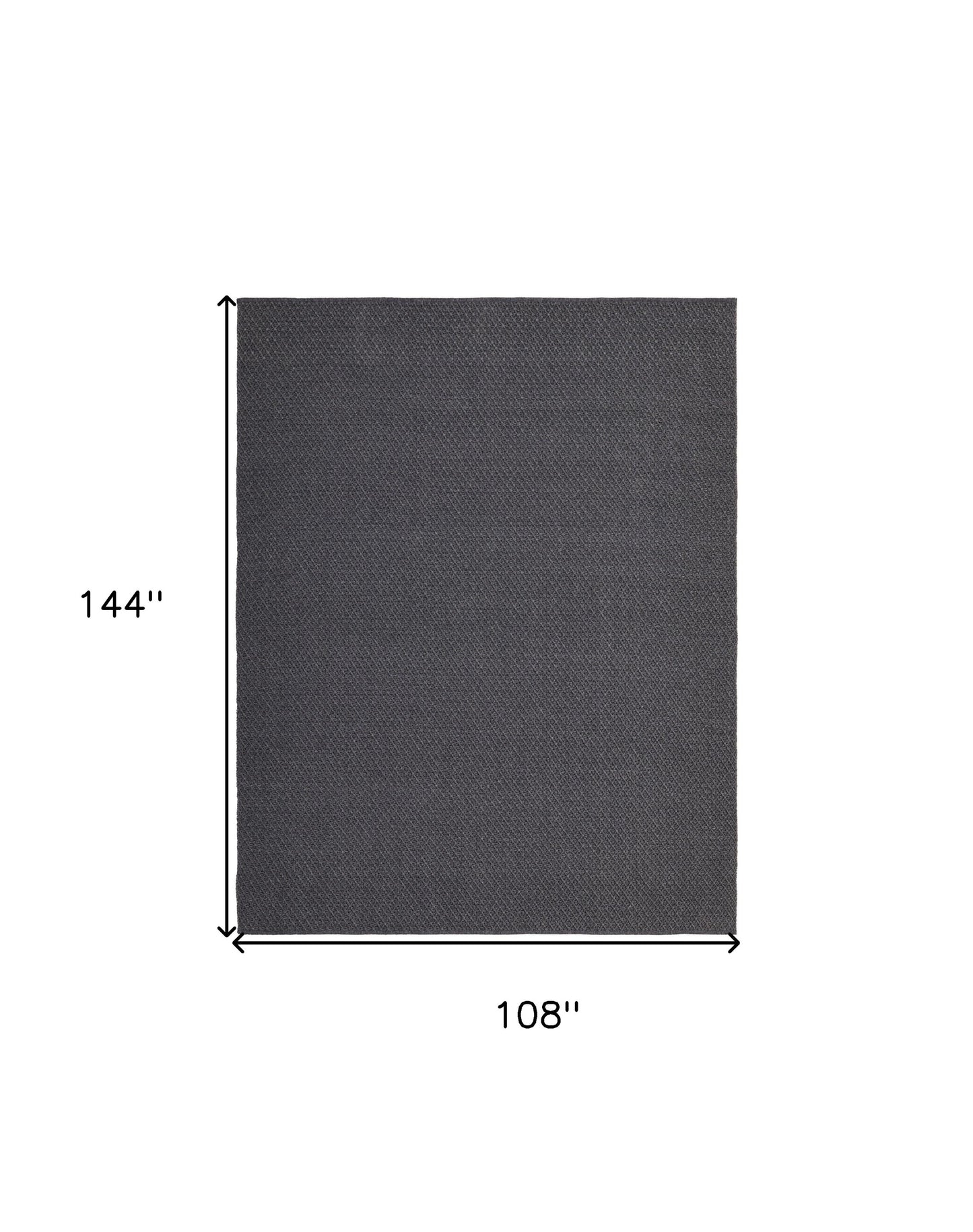 9 x 12 Gray Hand Woven Rug