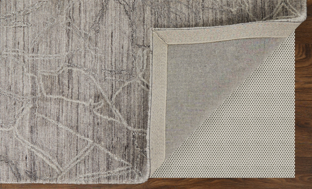9 x 12 Gray & Ivory Hand Woven Rug